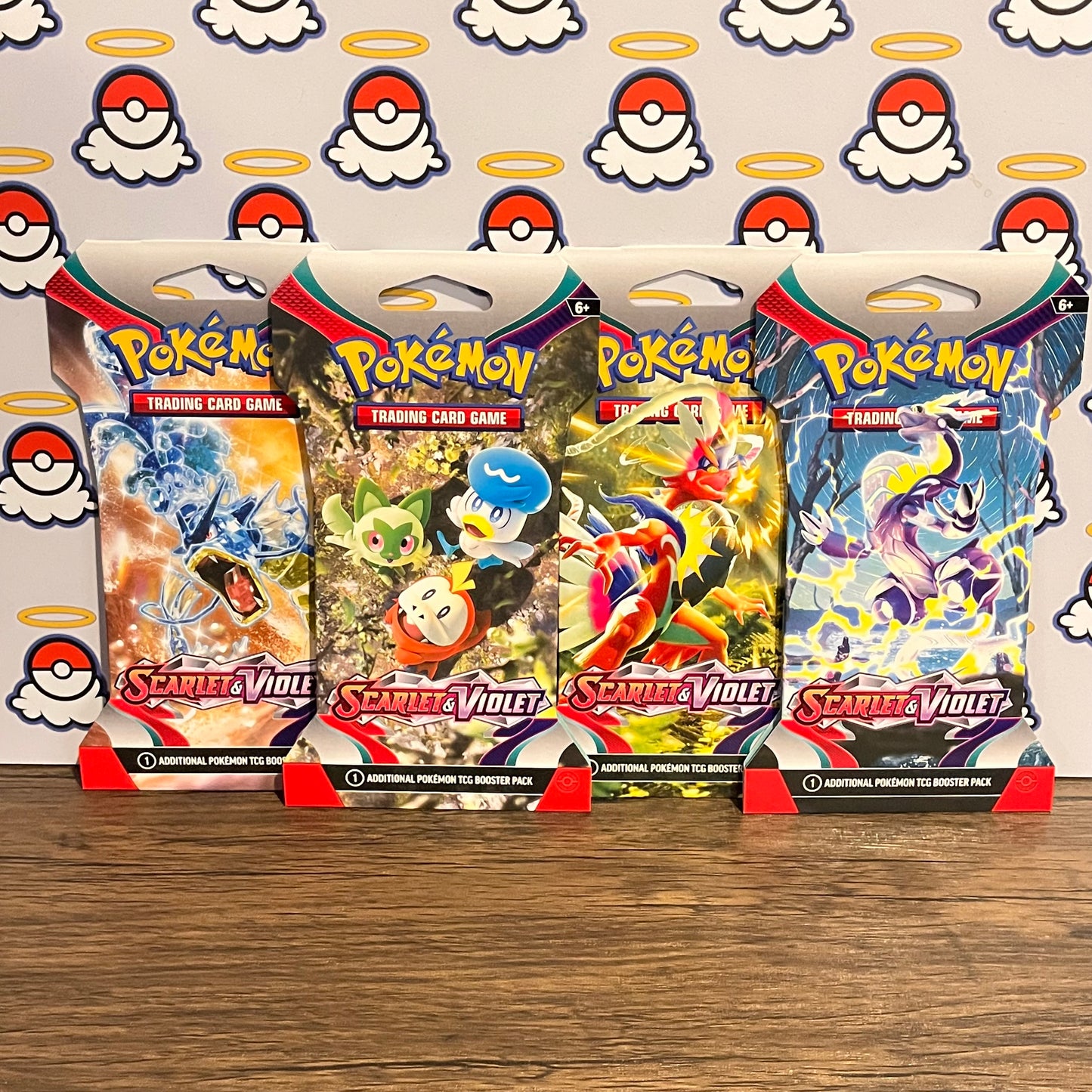 Scarlet & Violet Sleeved Booster Pack Art Set (x4)