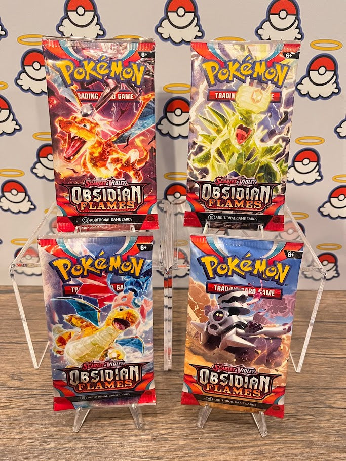 Obsidian Flames Booster Pack Art Set (x4)
