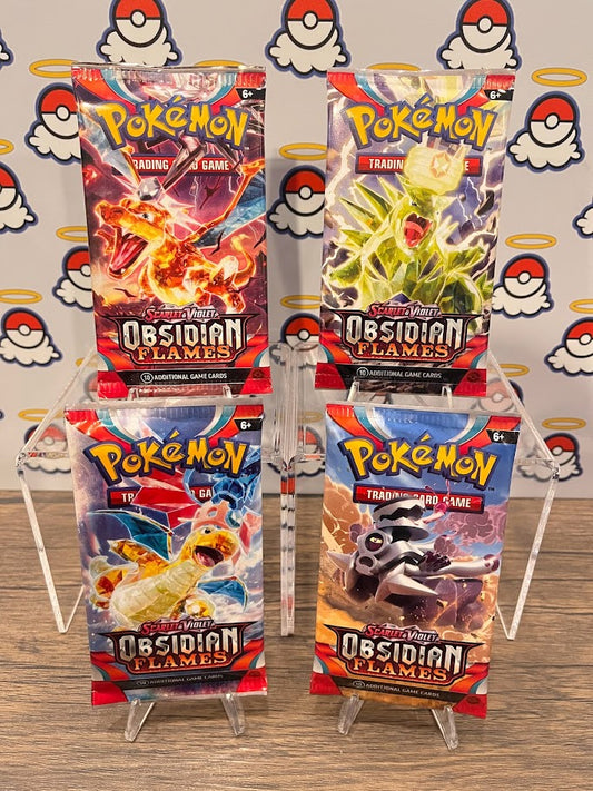 Obsidian Flames Booster Pack Art Set (x4)