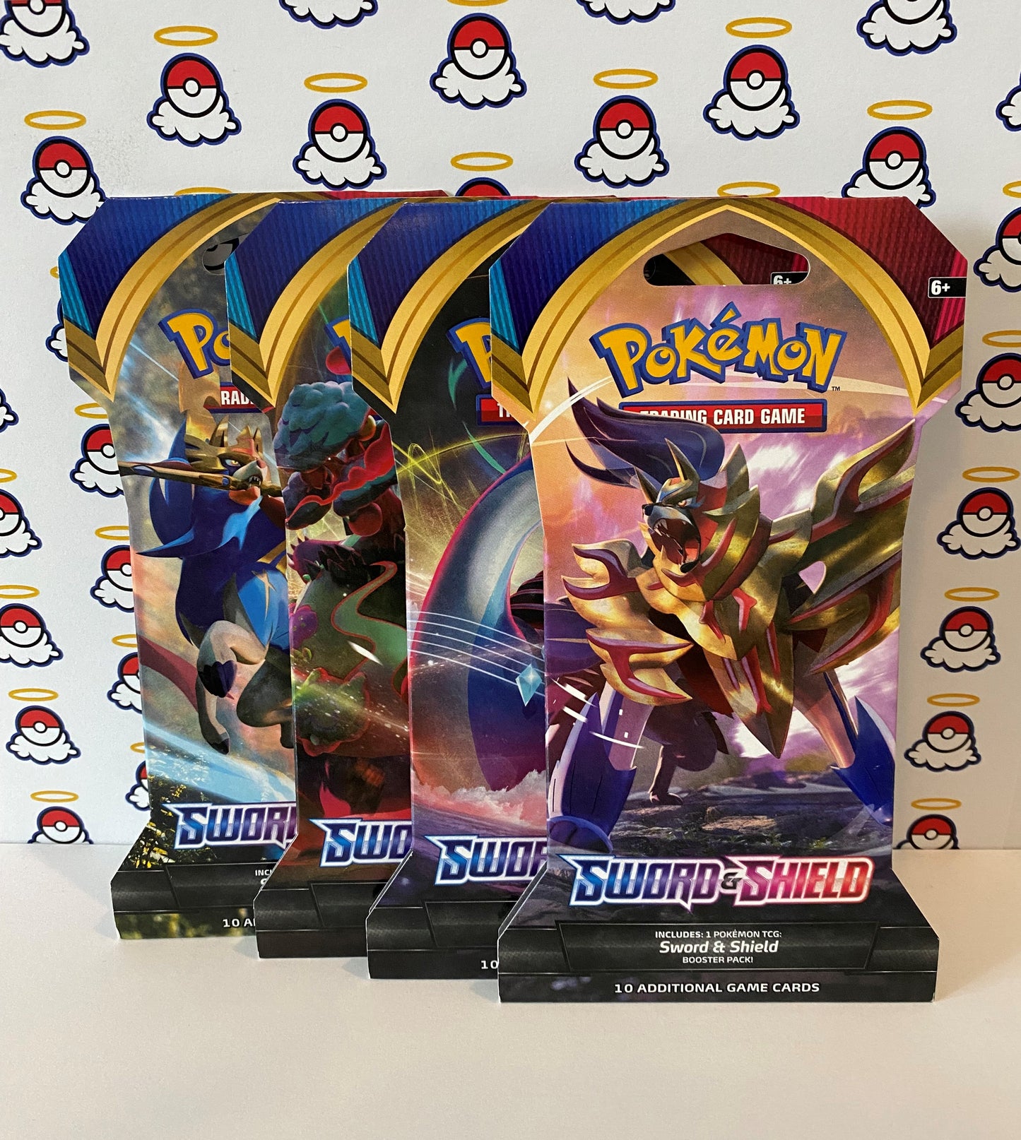 Sword & Shield Sleeved Booster Pack Art Set (x4)